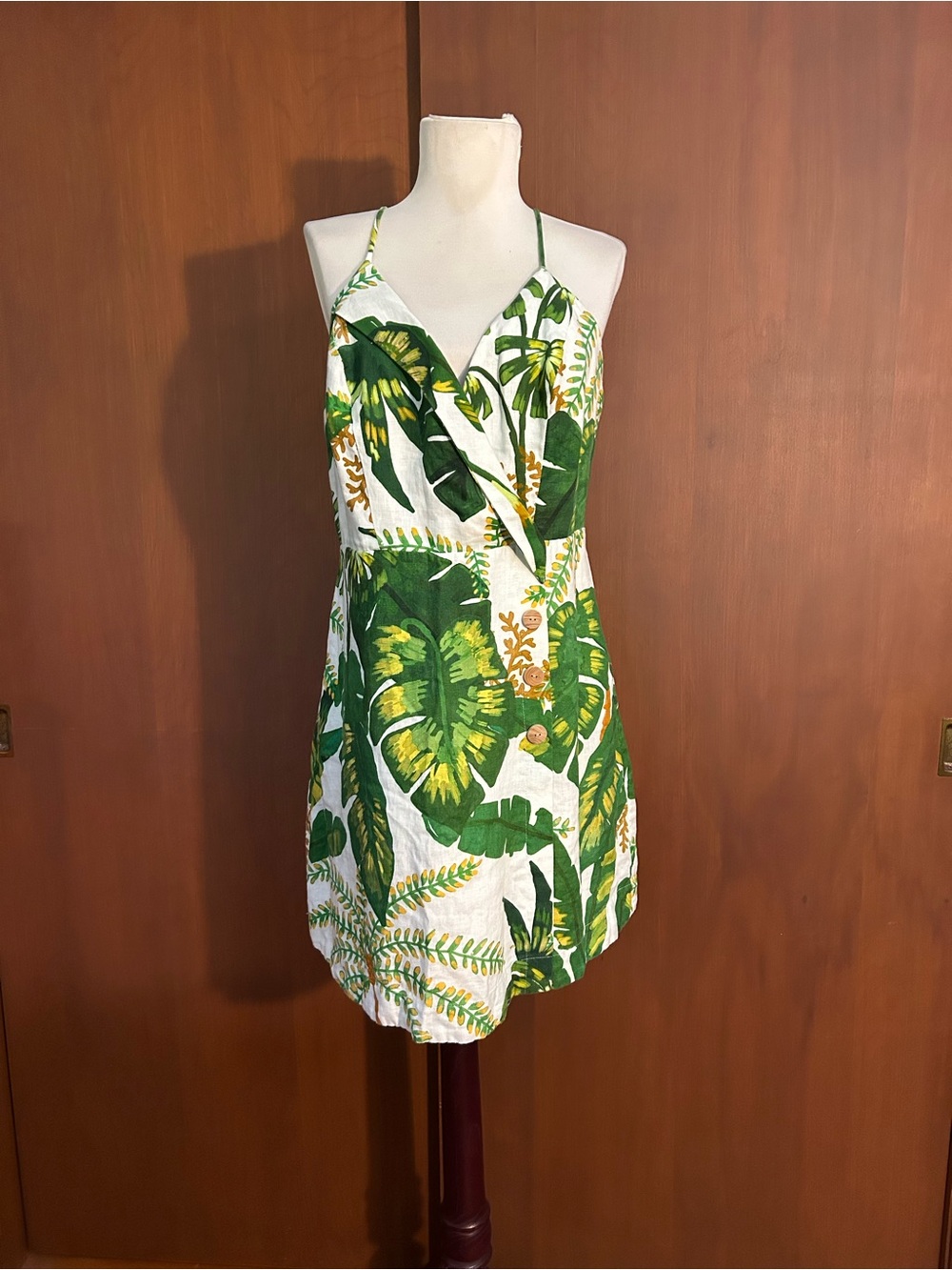 Farm Rio Tropical Forest Linen Dress